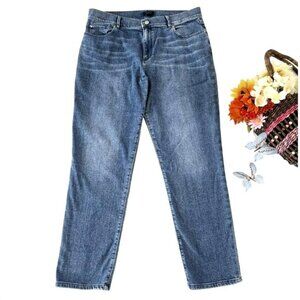 Ann Taylor Factory Women's Straight Leg Jeans Size 10 Blue Denim High Rise